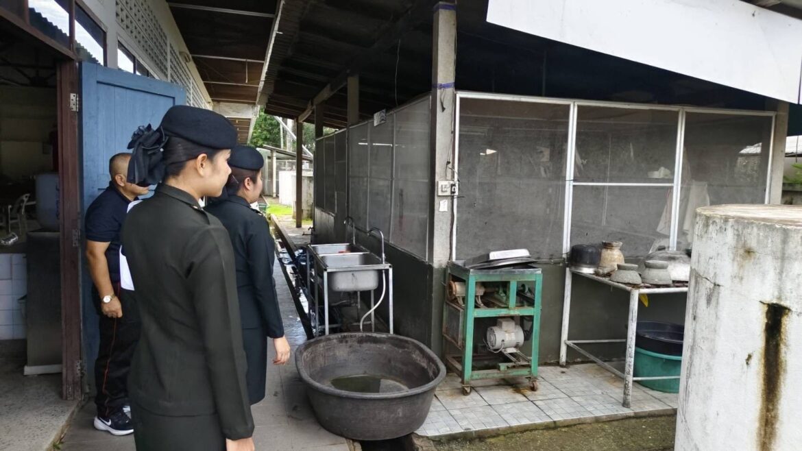 “ทีมเวชกรรมป้องกัน ดำเนินการตรวจประเมินด้านสุขาภิบาลโรงประกอบเลี้ยงและพื้นที่ภายในเรือนจำ มทบ.38”